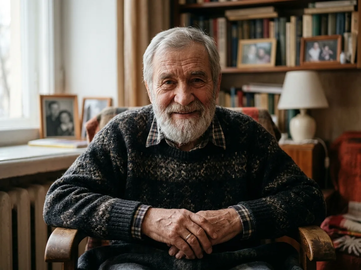 Аватар пожилого мужчины, Александр Петрович, портрет, благодарный взгляд